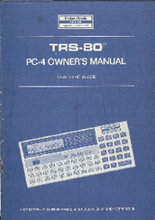Radio Shack TRS-80 PC-4 Owner's Manual