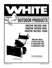 White 316-616E190 User Manual