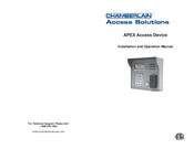 Chamberlain APEX Access Device Installation And Operation Manual