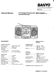 Sanyo MCD-S665F Service Manual