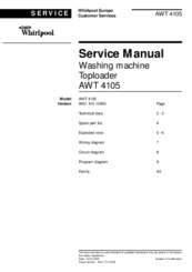 Whirlpool AWT 4105 Service Manual