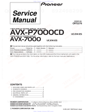 Pioneer AVX-P7000ES Service Manual