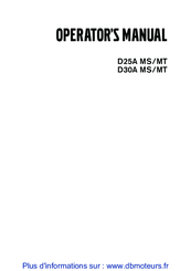 Volvo Penta D25A MS Operator's Manual