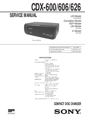 Sony CDX-626 Service Manual