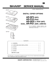 Sharp AR-PG1 Service Manual