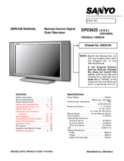 Sanyo DP23625 Service Manual