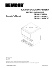 Remcor DB200/275R Operator's Manual