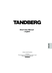 Tandberg Videoconferencing System Short User Manual