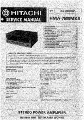 Hitachi HMA-750 MK2 Service Manual