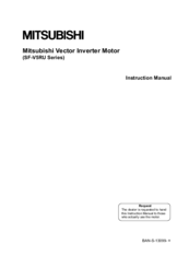 Mitsubishi SF-V5RU Series Instruction Manual