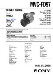 Sony FD Mavica MVC-FD97 Service Manual