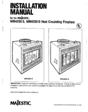 Majestic WM42SX-D Installation Manual