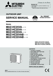 Mitsubishi MUZ-HC35VAB Service Manual