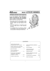 O.S. engine max-12TZ series Owner's Instruction Manual