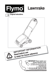 Flymo Lawnrake Original Instructions Manual