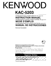 Kenwood KAC-5203 Instruction Manual