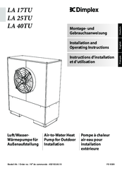 Dimplex LA 25TU Installation And Operating Instructions Manual
