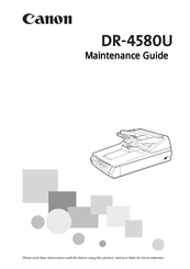 Canon DR-4580U Maintenance Manual