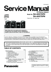 Panasonic SA-AKX70PH Service Manual