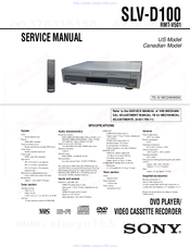 Sony SLV-D100 Notes on operations & the setup menu Service Manual