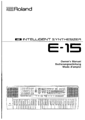 Roland E-15 Owner's Manual