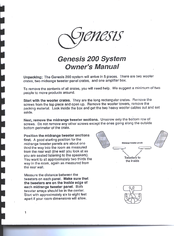 Genesis 200 Owner's Manual