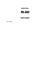 Olivetti FK-502 Service Manual