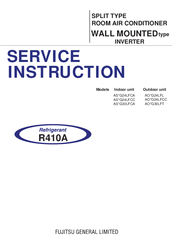 Fujitsu AS*G30LFCA series Service Instruction