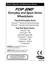 Invacare Top End T-5 Tennis Elite Owner's Operator And Maintenance Manual