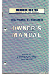 Norcold DE-707 Owner's Manual