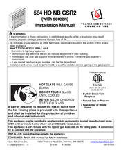 Travis Industries 864 HO NB GSR2 Installation Manual