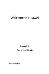 Huawei Ascend II Quick Start Manual