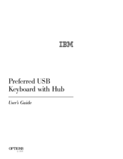 IBM Preferred USB Keyboard with Hub User Manual