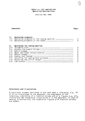 Adler 221 Operating Instructions Manual