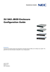 NEC 2U SAS JBOD Enclosure Configuration Manual