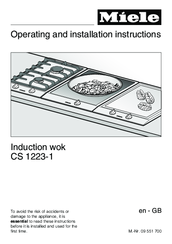 Miele CS 1223-1 Operating And Installation Instructions