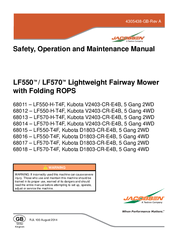 Jacobsen LF550-T4F Safety, Operation And Maintenance Manual