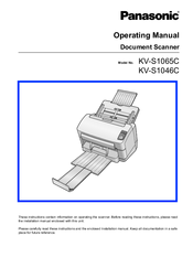 Panasonic KV-S1065C Operating Manual