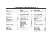 Buick Encore 2013 Owner's Manual