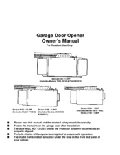 Chamberlain 4100 - 1/2 HP Series Owner's Manual