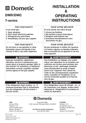 Dometic DMR 7-Series Installation & Operating Instructions Manual