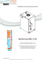 BAXI Bermuda BBU 15 HE Installation & Servicing Instructions Manual