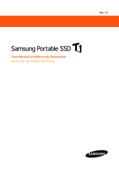 Samsung MU-PS1T0B User Manual And Warranty Statement