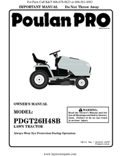 Poulan Pro PDGT26H48B Owner's Manual