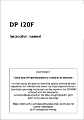 Toshiba DP 120F Instruction Manual
