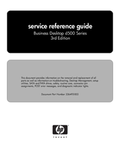 HP Business Desktop d500 Series Service & Reference Manual
