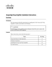 Cisco Surge-Gap Installation Instructions Manual