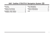 Cadillac CTS 2007 User Manual