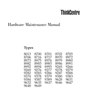 Lenovo 9649 Hardware Maintenance Manual