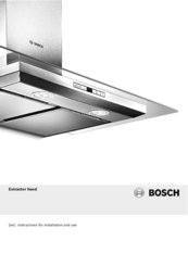 Bosch DWA064W50B Instructions For Installation And Use Manual